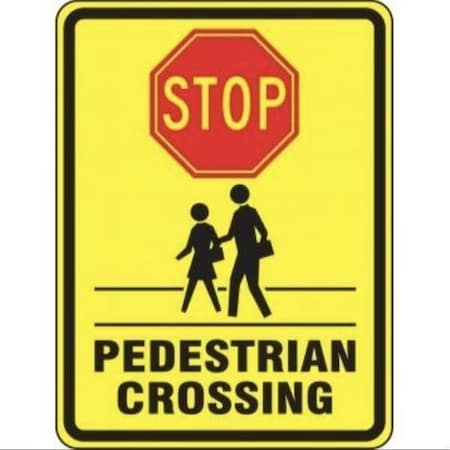 Accuform BICYCLE  PEDESTRIAN SIGN STOP  FRW507RA FRW507RA